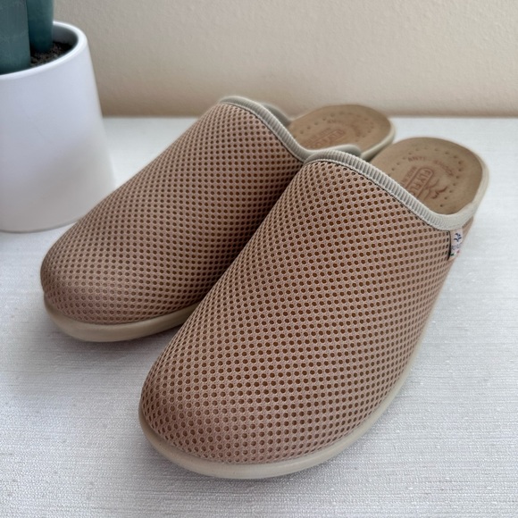 Fly Flot Nude Mesh Anatomic Leather Insole Comfy Mules Women’s EU41 US9.5 Italy - Picture 3 of 13